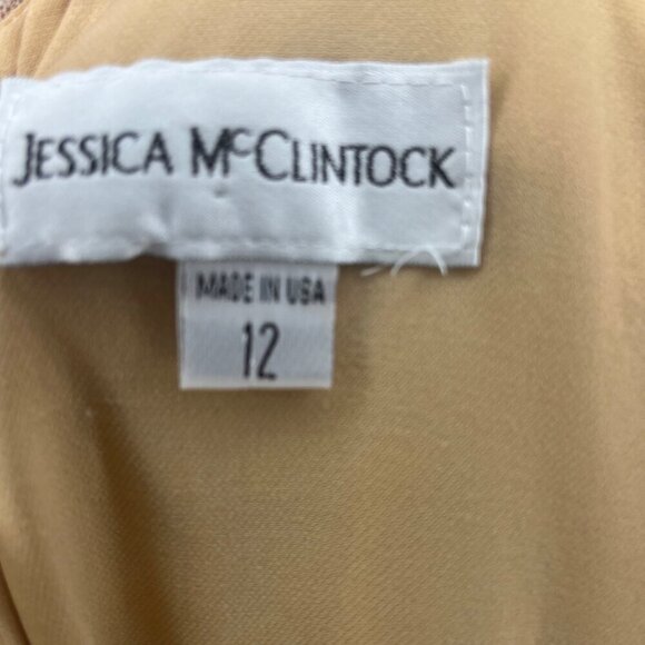 Jessica McClintock Vintage Lace Victorian Dress Evening Formal Size SMALL Ladies - Picture 7 of 10